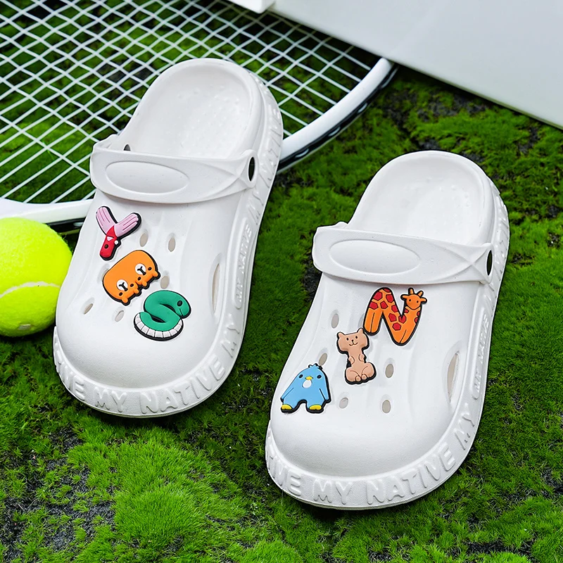 Vivid Cartoon Pattern Boys Girls Summer Kids Garden Hole Shoes Children Outdoor Slippers Non-Slip Beach Shoes Cozy Cute Sandals