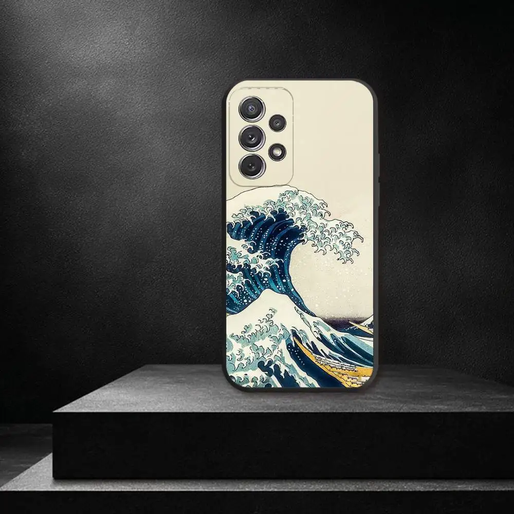 도요타시 카나가와 해변 전망대 삼성 S 25,24,23,22,30,21,10,9,울트라,플러스,라이트,FE,4,5G용 휴대폰 케이스 블랙 소프트 케이스