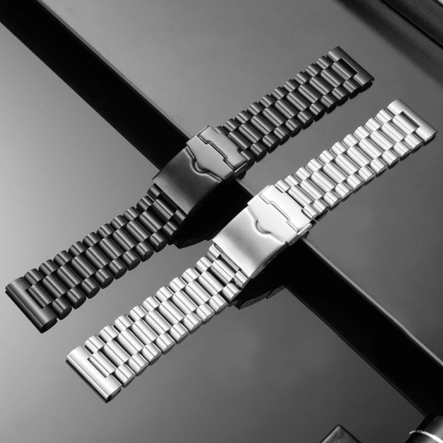 Pulseira de aço inoxidável sólido para tag heuer f1 pulseira de relógio extremidade plana botão implantação fivela acessórios masculinos 20mm 22mm