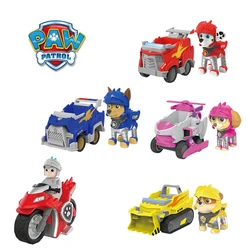 Original PAW Patrol Rescue Knight Series Puzzle Block Captain Ryder Rebound Car Children's Puzzle Toy Birthday Party Gifts