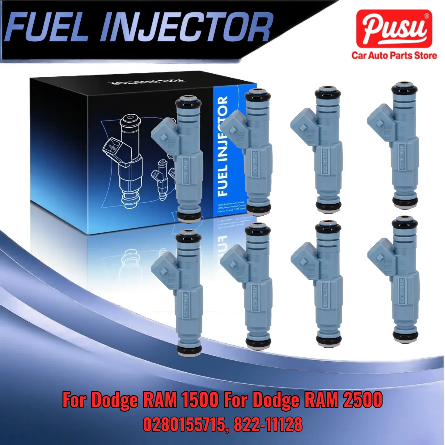 

8 шт. комплект топливных форсунок для Dodge RAM 1500 2500 3500 1996 1999 5.2L 5.9L V8 0280155715 82211128
