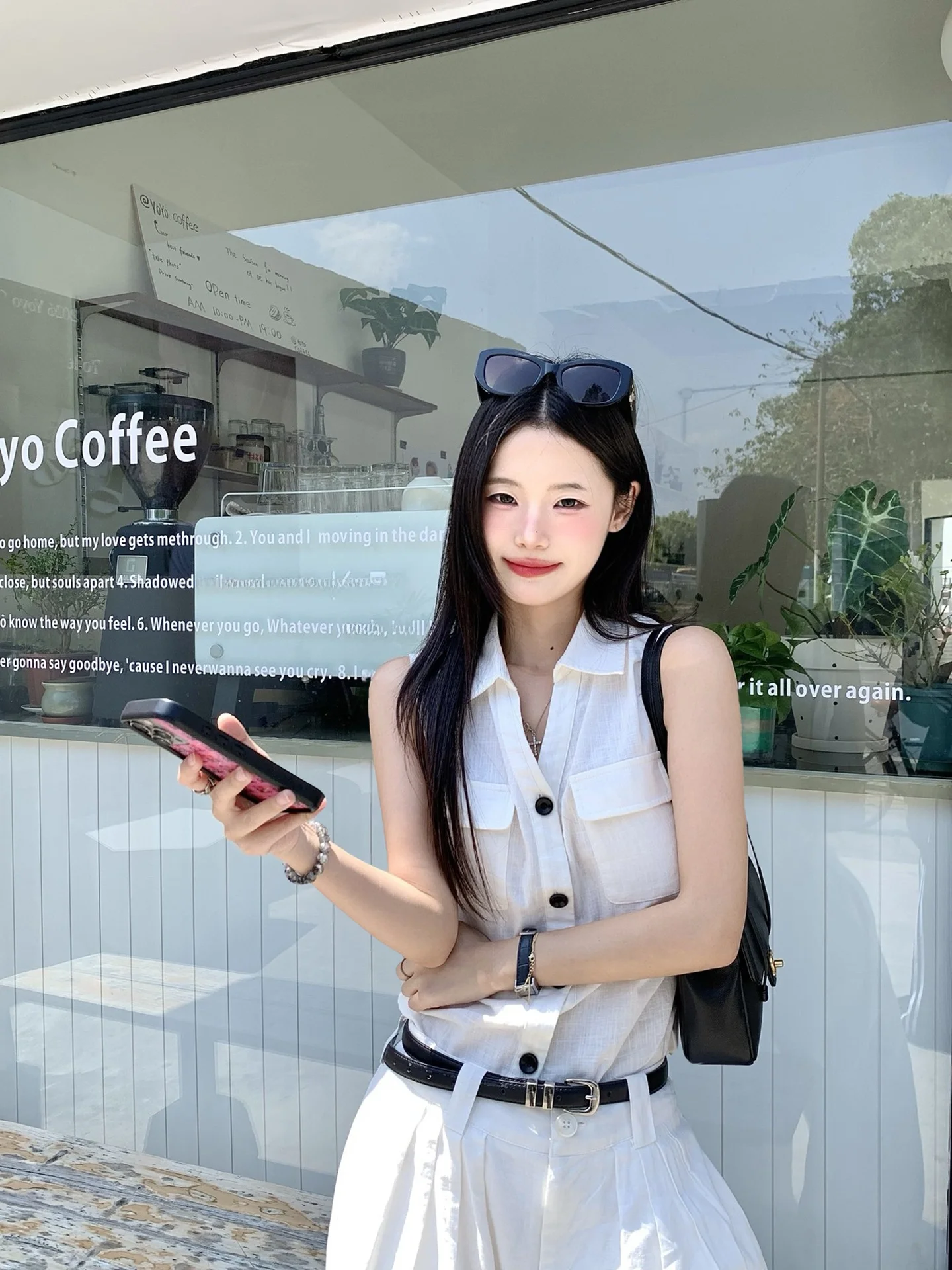 

Белая женская рубашка без рукавов, весенне-летняя, простого стиля, универсальная, из смеси хлопка и льна, прямого кроя, модный топ для повседневной носки