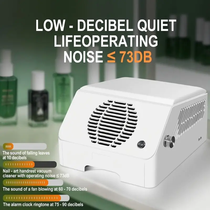 2 in 1 Nail Dust Collector & Electric Nail Drill Professional Salon Vacuum Cleaner Brushless Motor Portable Dust-Free System