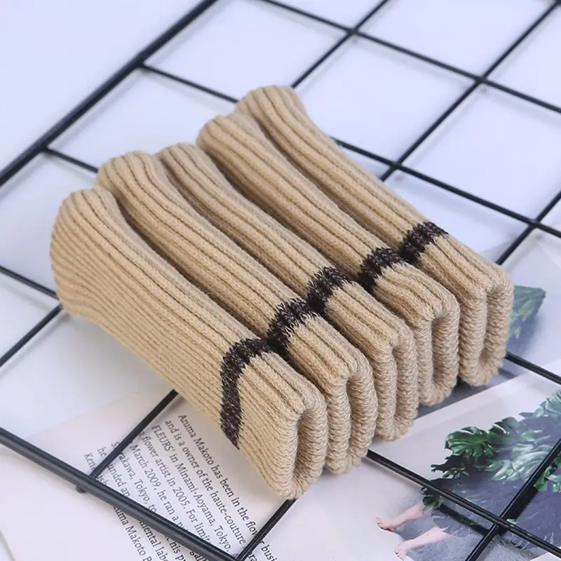 4pcs Anti Slip Mat Bumper Damper Cute Furniture Leg Feet Rug Caps Felt Pads Chair Leg Socks Table Protector