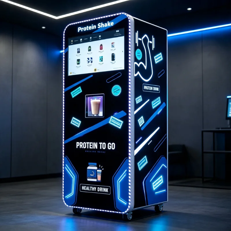 Custom Commercial Protein Powder Shake Vending Machine Durable High Quality Body With Full Card and QR Payment Functions