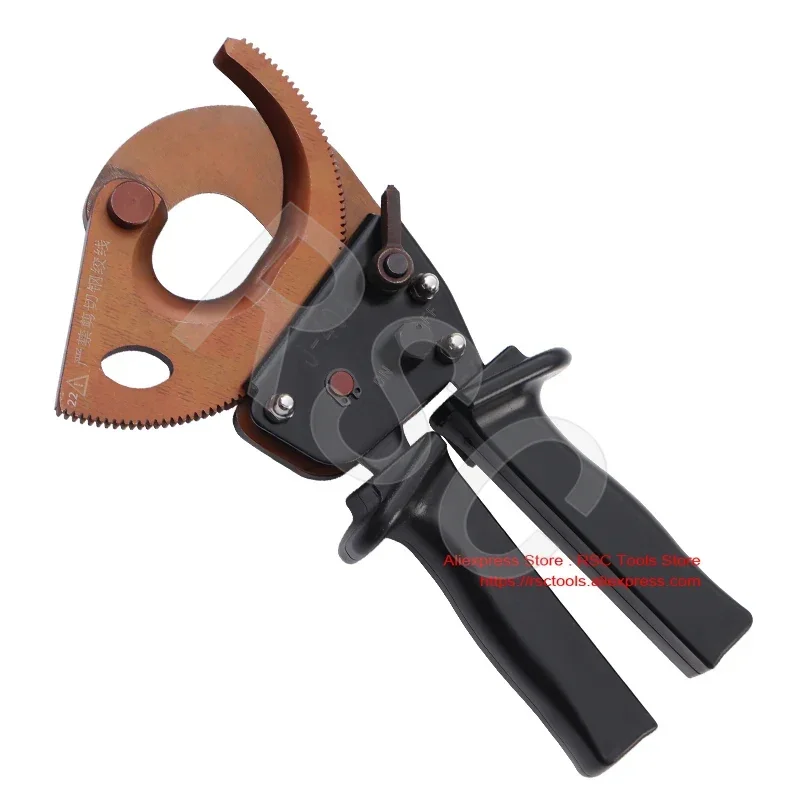 

J40A Ratchet Cable Scissors Cable Cutter Cu/Alu Cable Max Cutting Range 300mm²