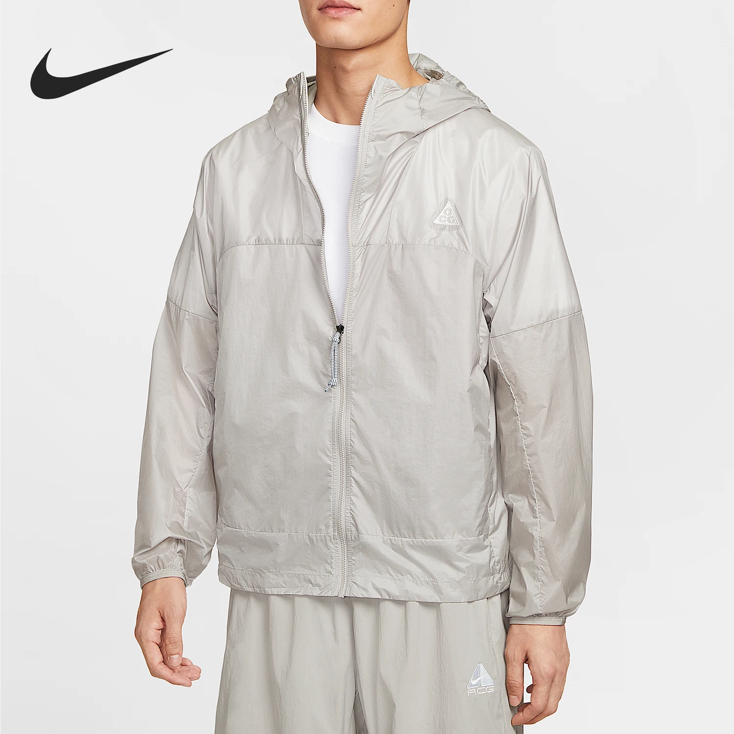 

Nike genuine 2024 New Men's Outdoor Woven Water-Resistant Hooded Jacket DB0979-009