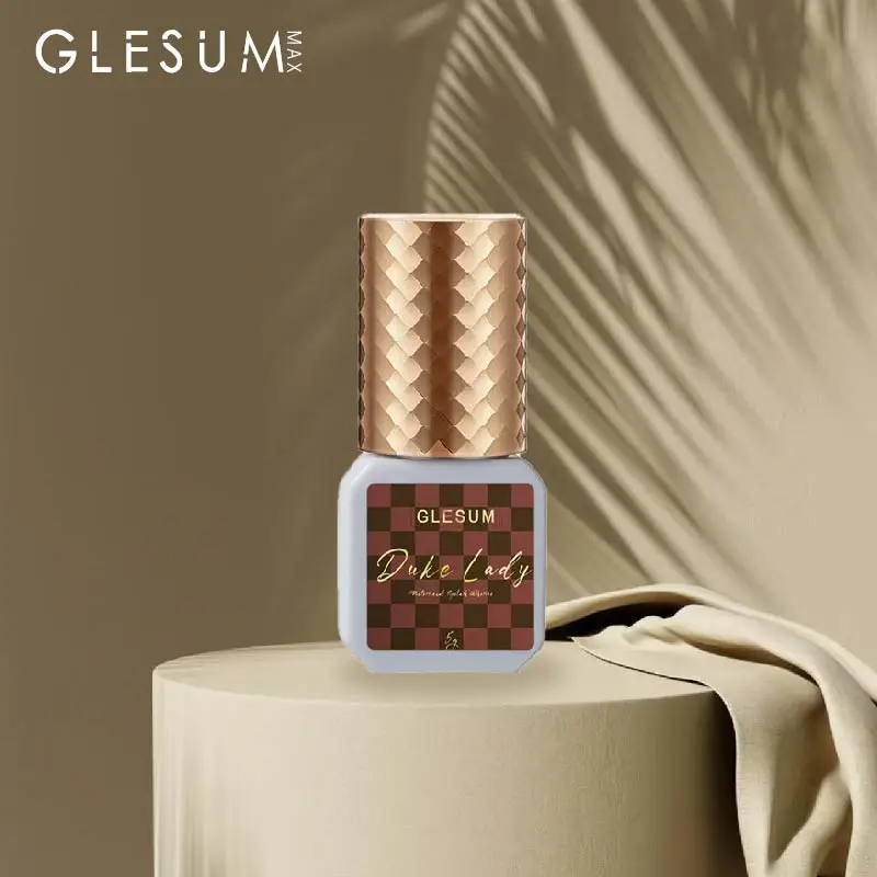 Glesum-まつげエクステージェル,速乾性,黒の接着剤,3〜6か月持続,5 ml, 10ml