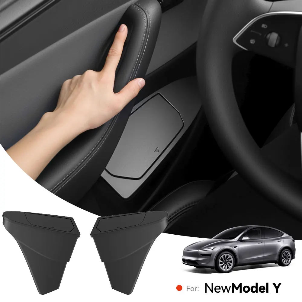 YZ Front Door Storage Trash Can for Tesla Model Y Juniper 2025 Car Door Storage Box Multi Functional Storage Box Car Accessories
