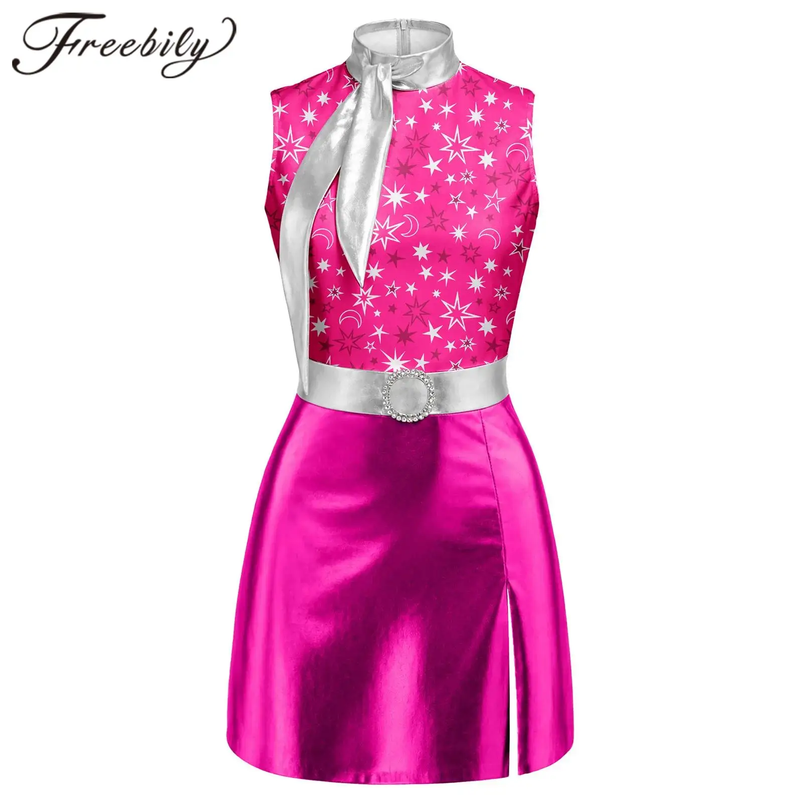 80s 70s Disco Costume for Women Dress Shiny Cowgirl Hippie Outfit Retro Clubwear  Party Dress for Halloween Rave Prom Dancewear