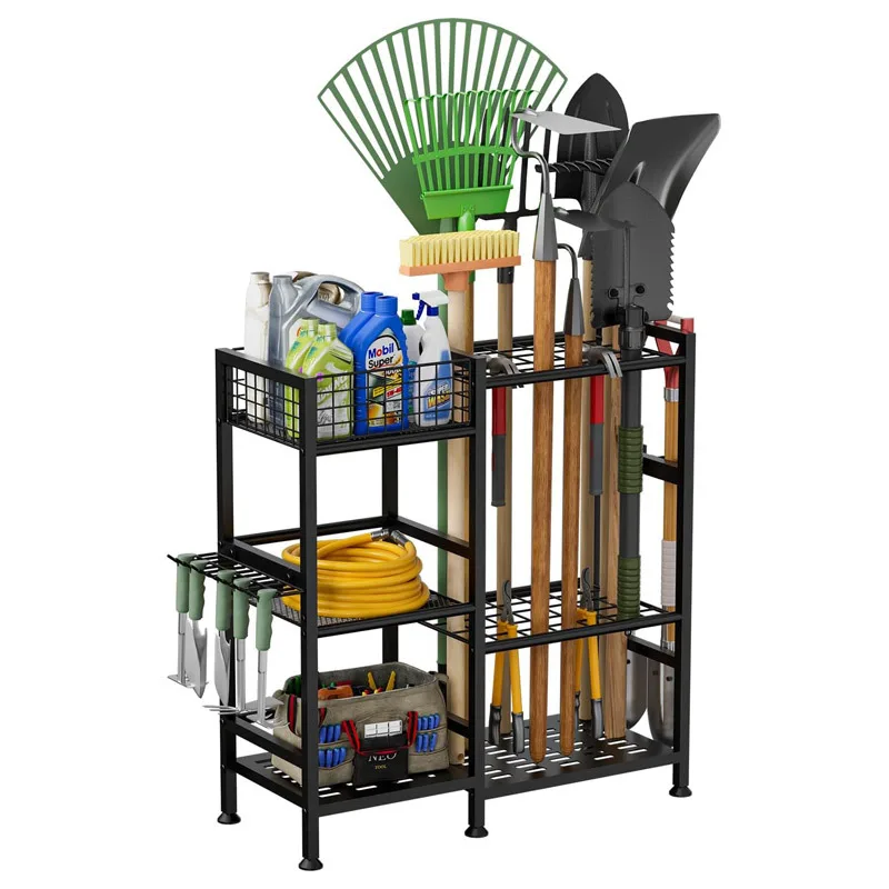 

Large Capacity Garage Garden Tool Rack Garden Garden Tool Storage Rack Long Handle Tool Groove