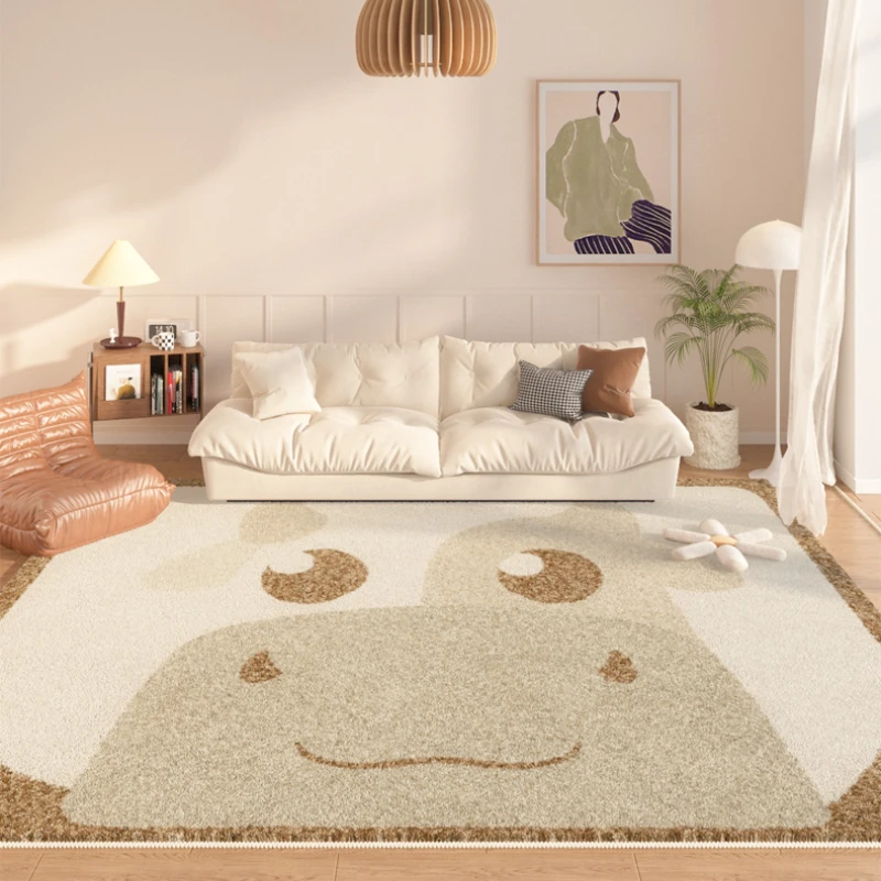 Cream Style Bedroom Decor Cute Rug Fluffy Soft Carpets for Living Room Large Area Cloakroom Floor Mat Home Plush Thicken Carpet