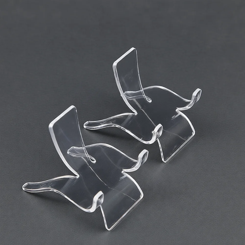 Clear Acrylic Holder For Mineral Rocks Crystal Jewelry Pendant Display Rack Store Countertop Organizer Transparent Base