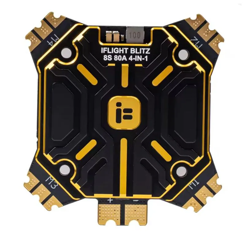 Iflight BLITZ E80A E80 Pro 4-em-1 ESC com tampa de alumínio CNC ou sem tampa CNC com furos de montagem de 35x35mm para peças FPV