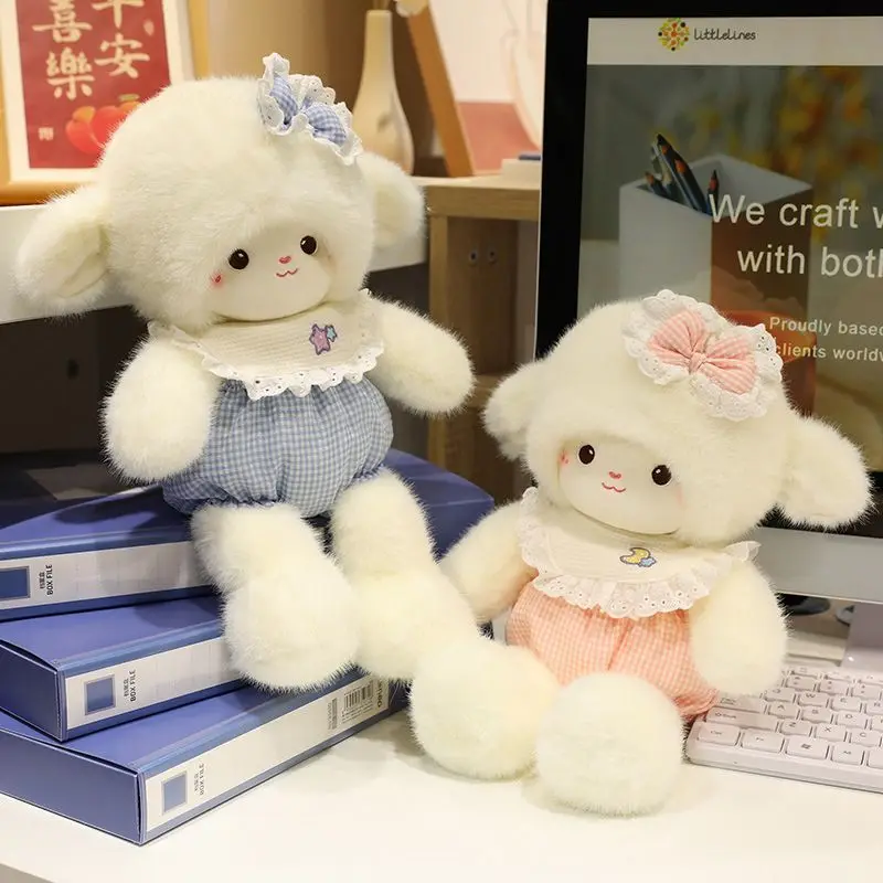 

Милая плюшевая кукла-комбинезон с медведем и ягненком, нижнее белье, съемная тканевая кукла для девочек, подарок на день рождения и фестиваль