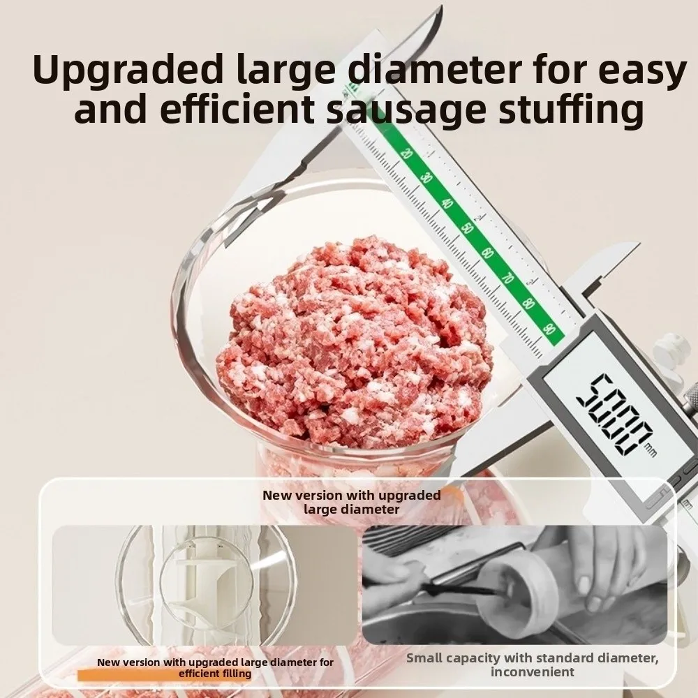 

Manual Operation Sausage Making Tool with 3 Filling Nozzles Stuffing Pipe Stuffing Machine Fast Filling Homemade Design