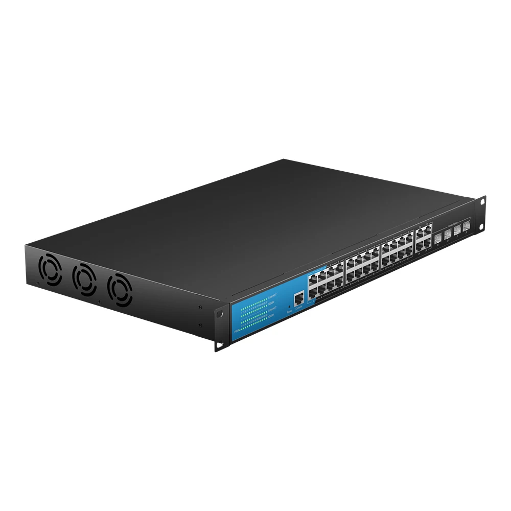 

28-Port Gigabit Managed Switch | Layer 3 Network Switch | 24x RJ45 + 4 Combo| VLAN, QoS, ACL | Business & Enterprise