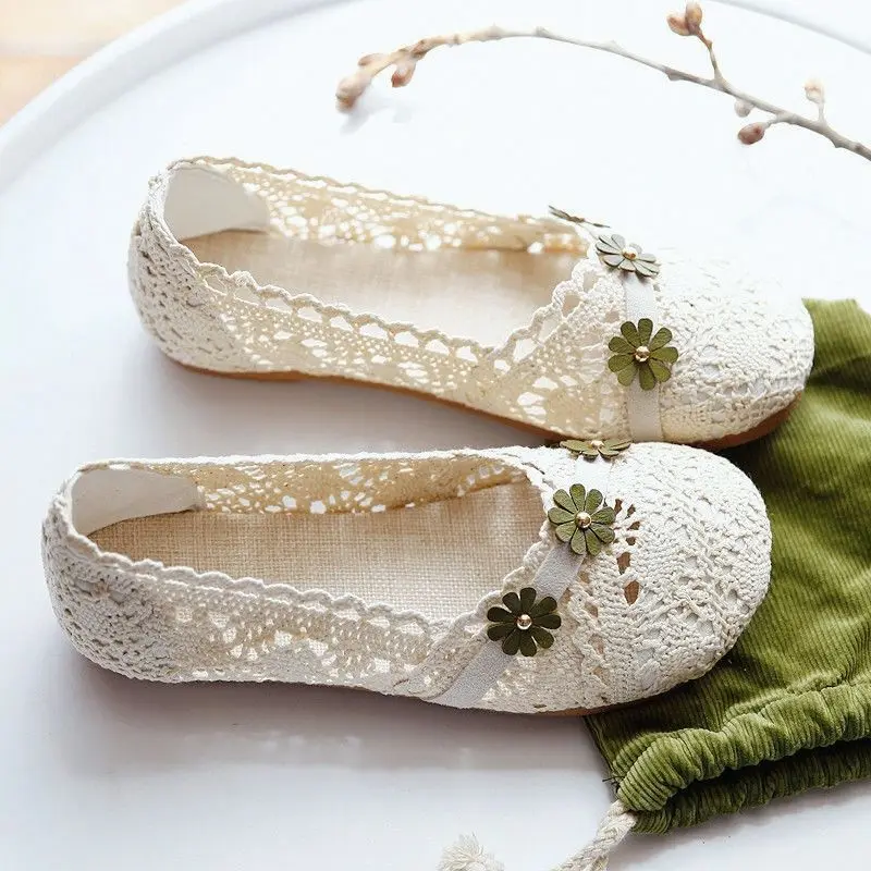 

Дышащие женские повседневные летние сандалии с низким берцем Me, простой цветочный дизайн, художественные летние сандалии для колледжа, без шнуровки на плоском каблуке