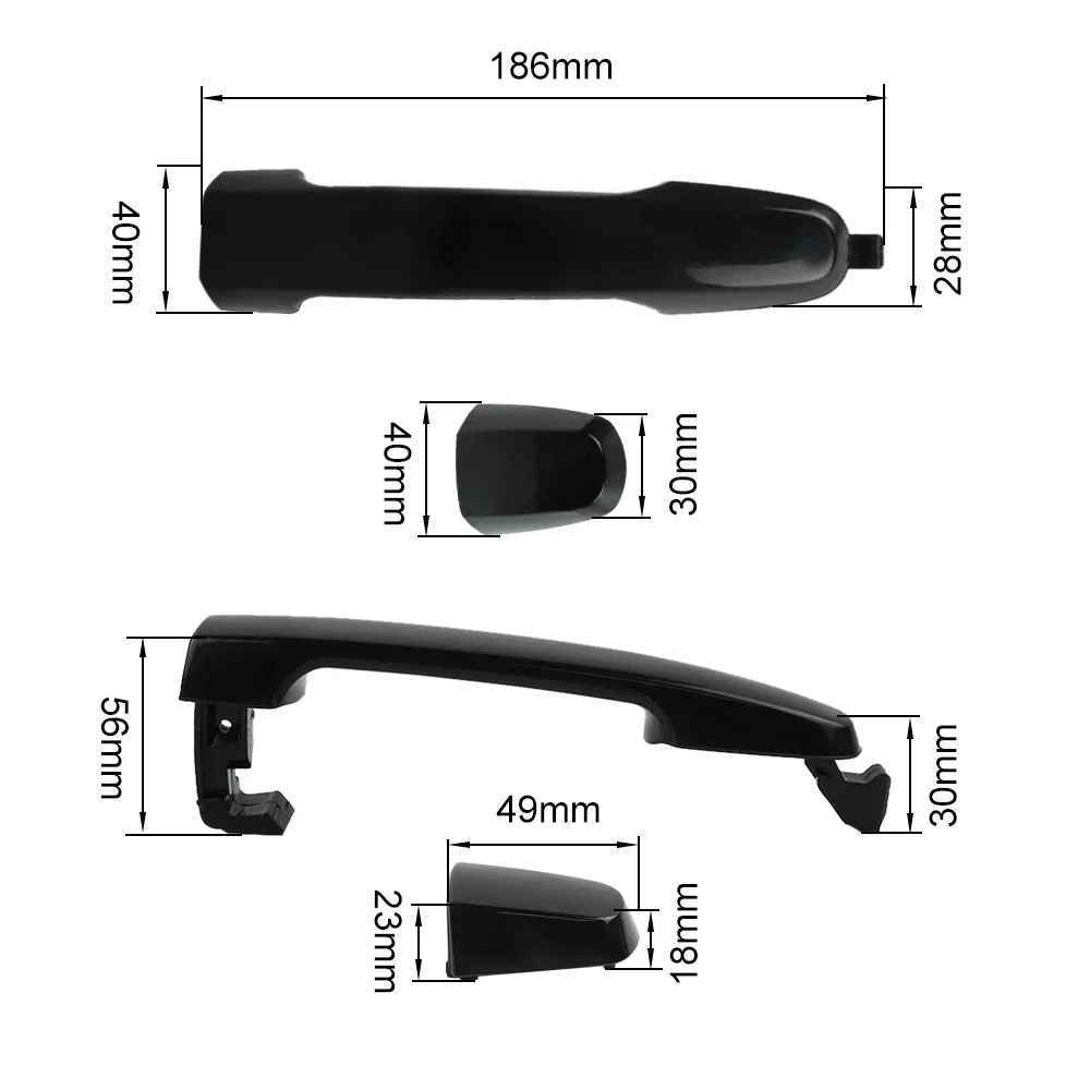 Outside Exterior Door Handle Front/Rear for Toyota Camry Corolla Matrix RAV4 Highlander Yaris Prius Lexus ES300 ES330 tC xB xD