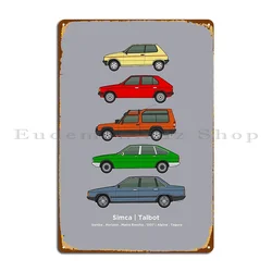 Simca Talbot-colección de coches clásicos, placas de Metal, pintura personalizada, decoración de pared de cocina, cartel de estaño