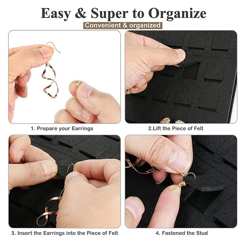 Настенный органайзер для ювелирных изделий, сумка-органайзер, вертикальные серьги, ожерелье, браслет, сумка-органайзер, липкая наклейка на цвет стены