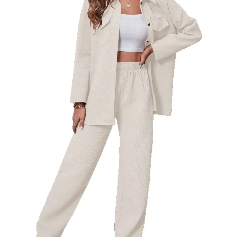 

Women Spring Autumn New Lapel Cardigan Casual Suit