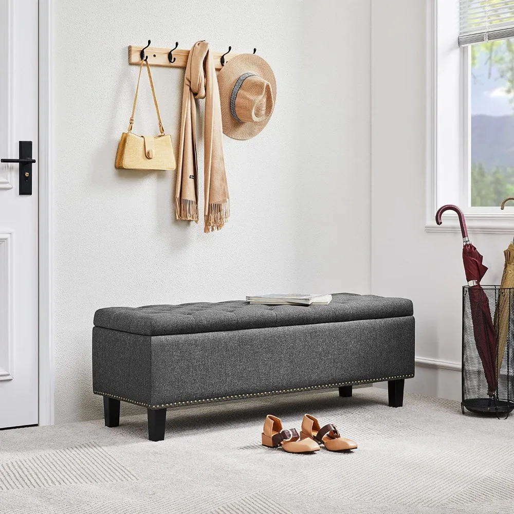 Ottoman with Storage Classic 49-inch Entryway Bench Storage Ottoman Bench with Storage Coffee Table Footstool