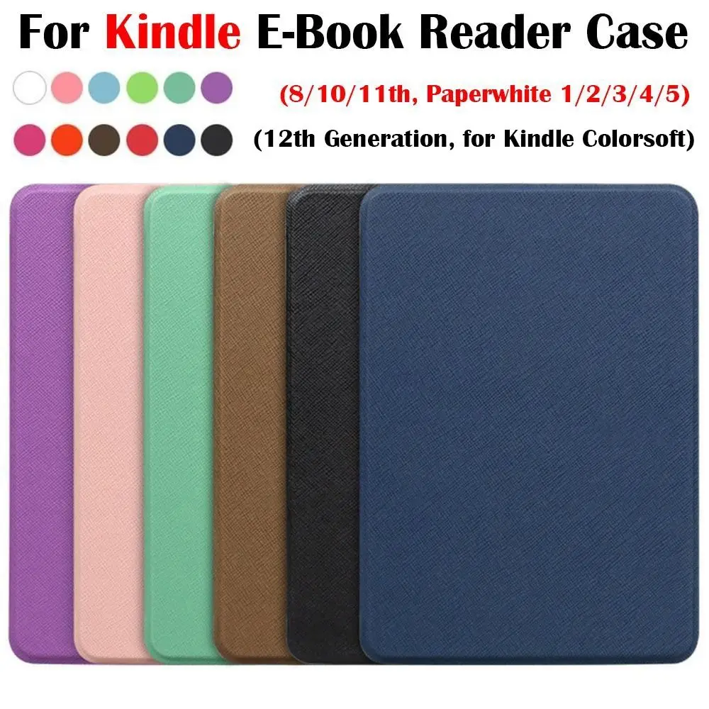 

For Kindle Paperwhite 1/2/3/4/5 2024 Smart Case Folio Cover 6 6.8 7 inch e-Reader Protective Shell Auto Sleep/Wake 11/12th Gen
