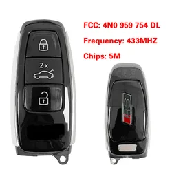 CN 008013   MLB Pusty klucz Oryginalny pilot zdalnego sterowania OEM 3 przyciski do Audi A8 2017+ 433 MHz Keyless Go FCCID 4N 0959754 DL