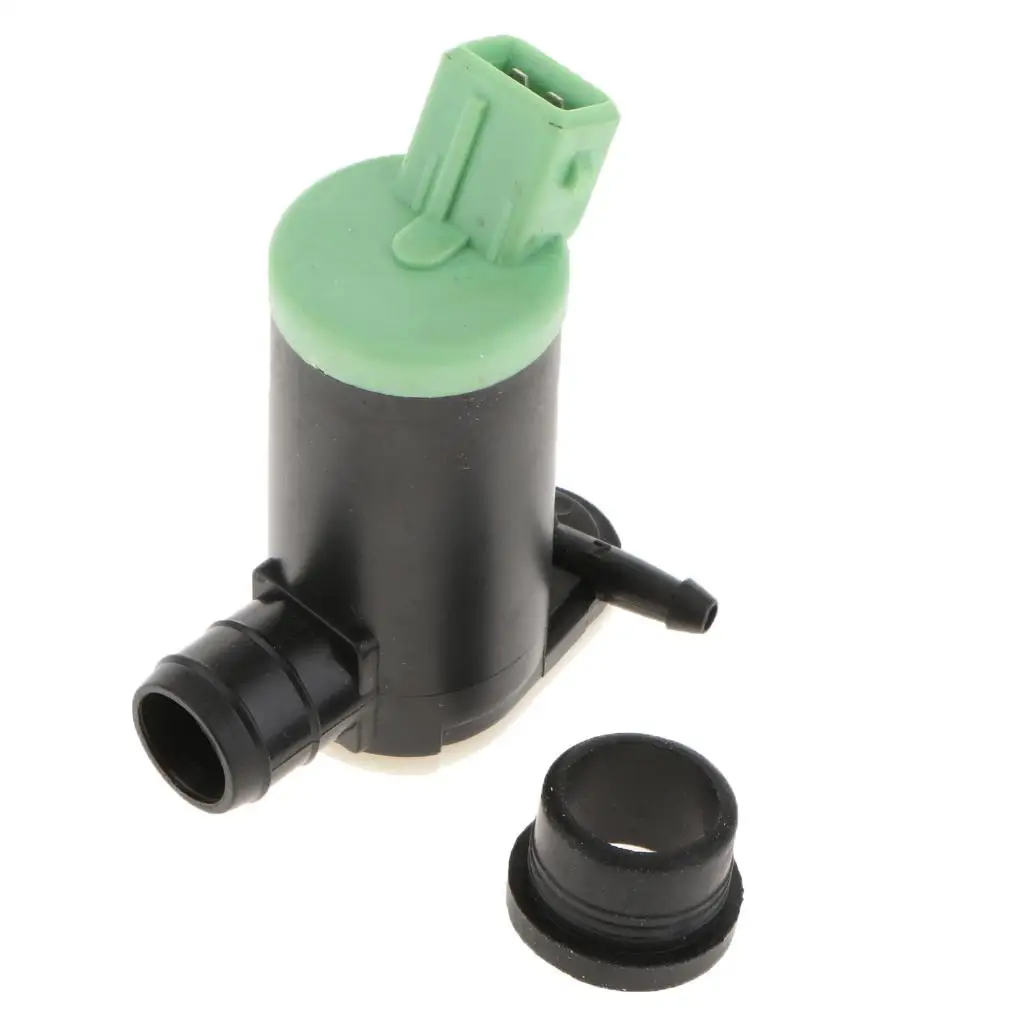 Twin Outlet Washer Pump for Peugeot 106 206 306 406 806 Windshield Cleaning w/ Rubber Grommet