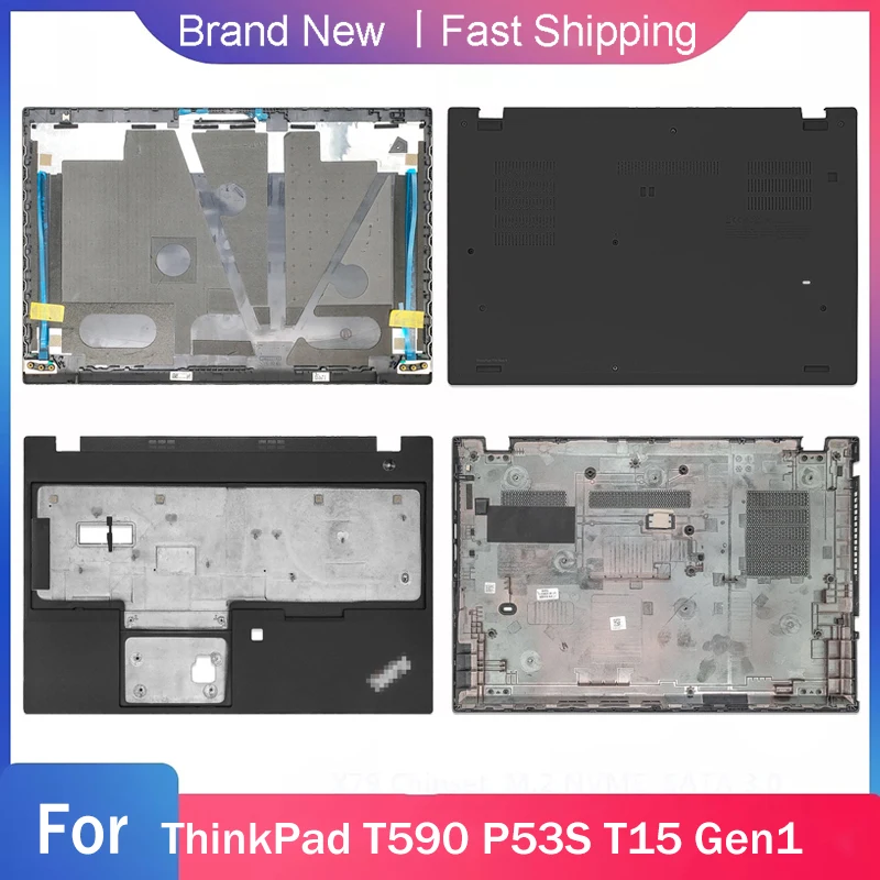 Новый нижний корпус для ноутбука Lenovo ThinkPad T590 P53S T15 Gen1, задняя крышка ЖК-дисплея, Упор для рук, верхняя сменная задняя крышка, Черная