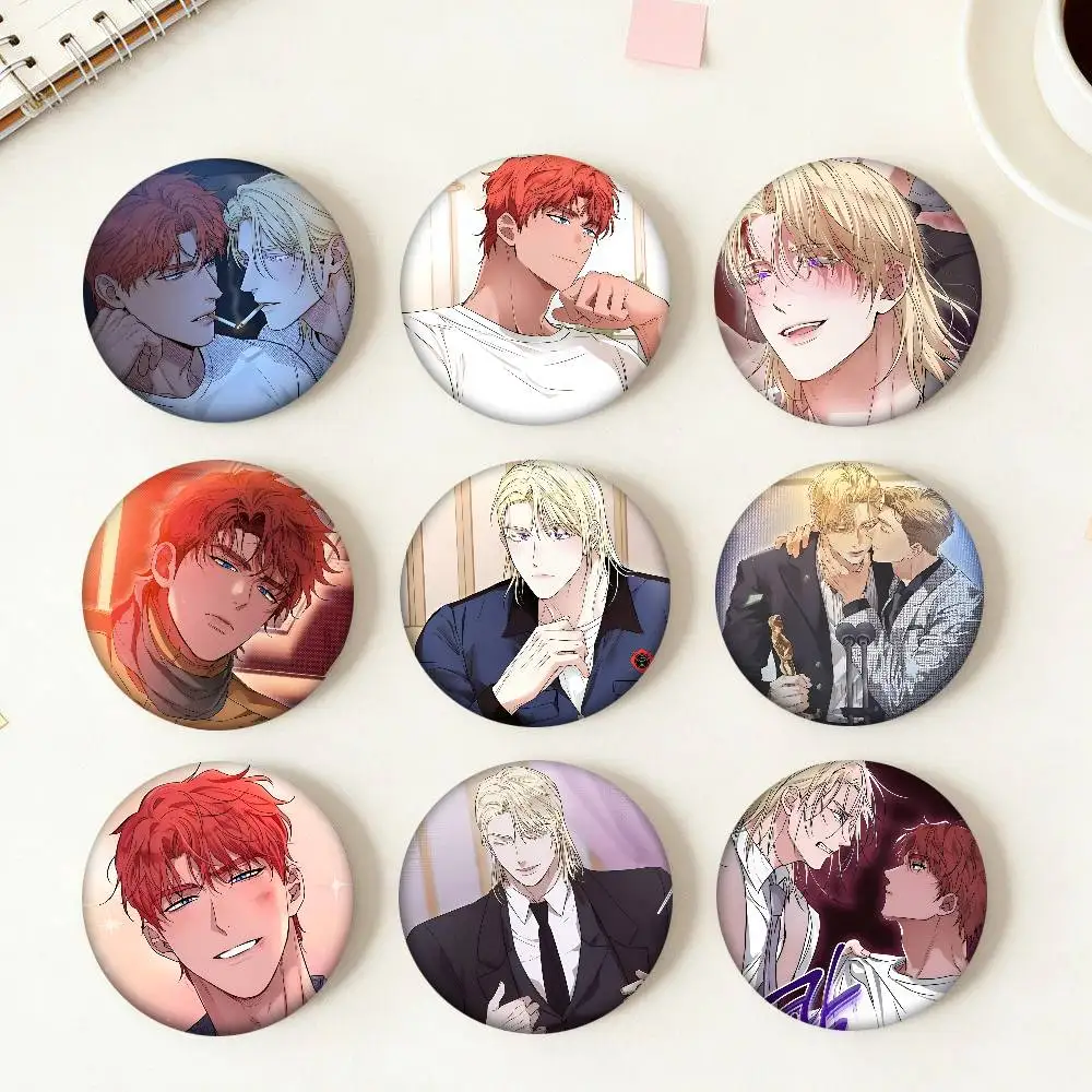 Korean Manhwa Desire Me If You Can Round Badge Lapel Pin Backpack Clothing Jewelry Accessories Gift Brooch