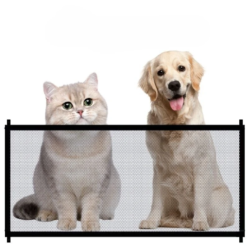 

2024 New voile anti-dog bar cat dog fence safety protective grating folding living room dog blocking net