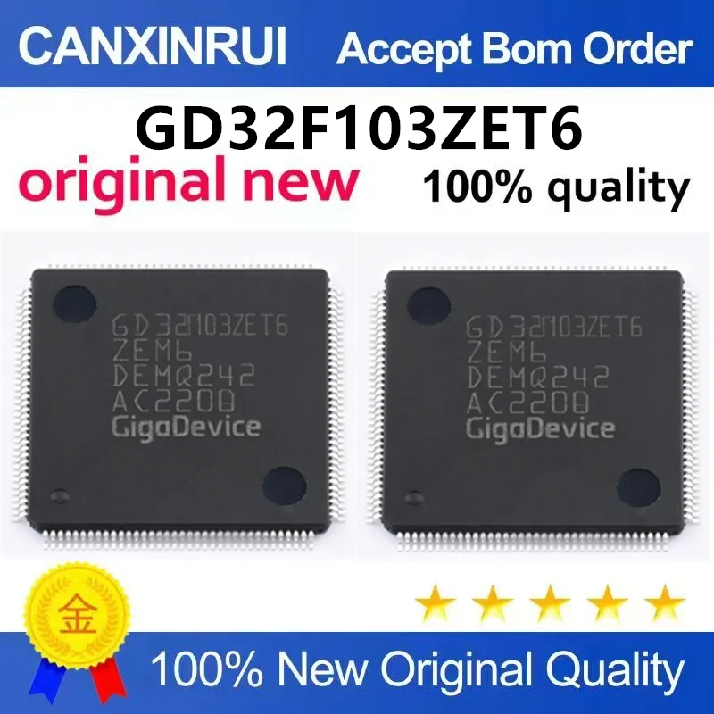 (5-100pieces)Original GD32F103ZET6 LQFP-144 ARM Cortex-M3 32-bit microcontroller MCU chip