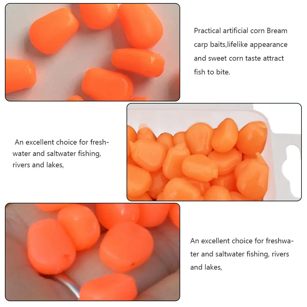 

100pcs Corn Lifelike Fishing Bait Sweet Taste Artificial Soft PVC Fake Lures Tackle Freshwater Saltwater Fishing
