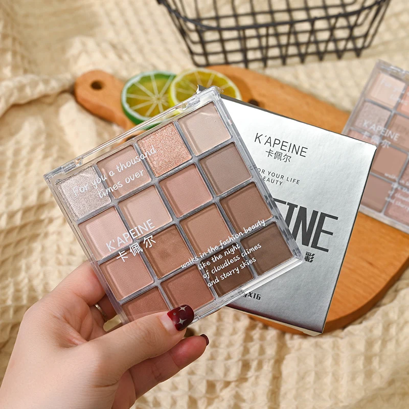 K'APEINE Palette de fards à paupières 16 couleurs, finition mate et scintillante, palette de fards à paupières Dopamine colorée pour un look de maquillage vibrant