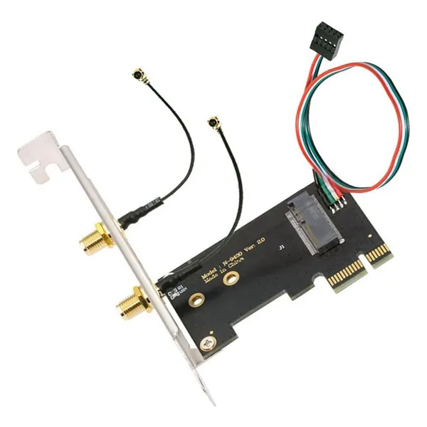 

Адаптер сетевой карты Скидка Адаптер беспроводной сетевой карты для PCIe x1 Адаптер беспроводной сетевой карты Bluetooth 5.1 WiFi 6 NGFF