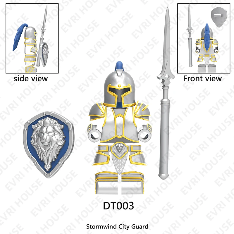 Stormwind-City Guard Mini Action Figures Bricks for Children, Assembly Building Blocks, Acessório Brinquedos, Jogos, DT8902