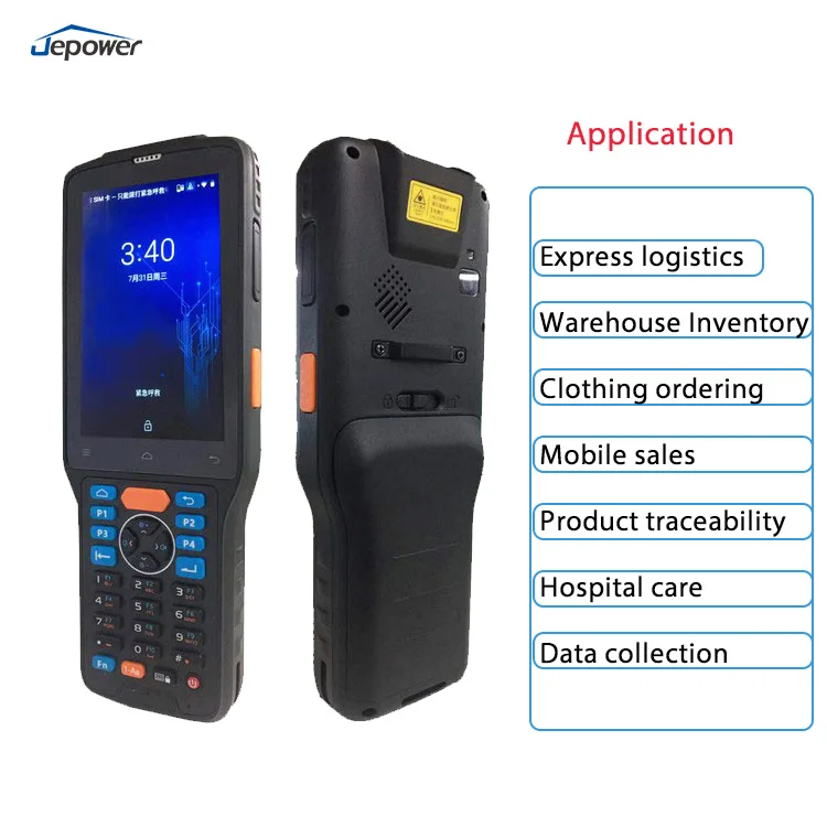 Android 13 PDA Robuster Mobiler Computer Ladestation 4-Zoll-Bildschirm 64GB ROM 2D-Barcode-Scanner NFC Industrielle Anwendung 4G
