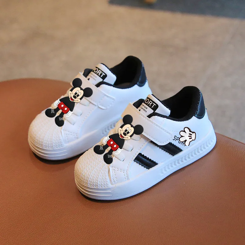 

Disney Baby Comfort Non-slip Toddler Shoes Casual Board Shoes Mickey Mouse Minnie Kids Sneakers Boy Girl Soft Sole first walkers