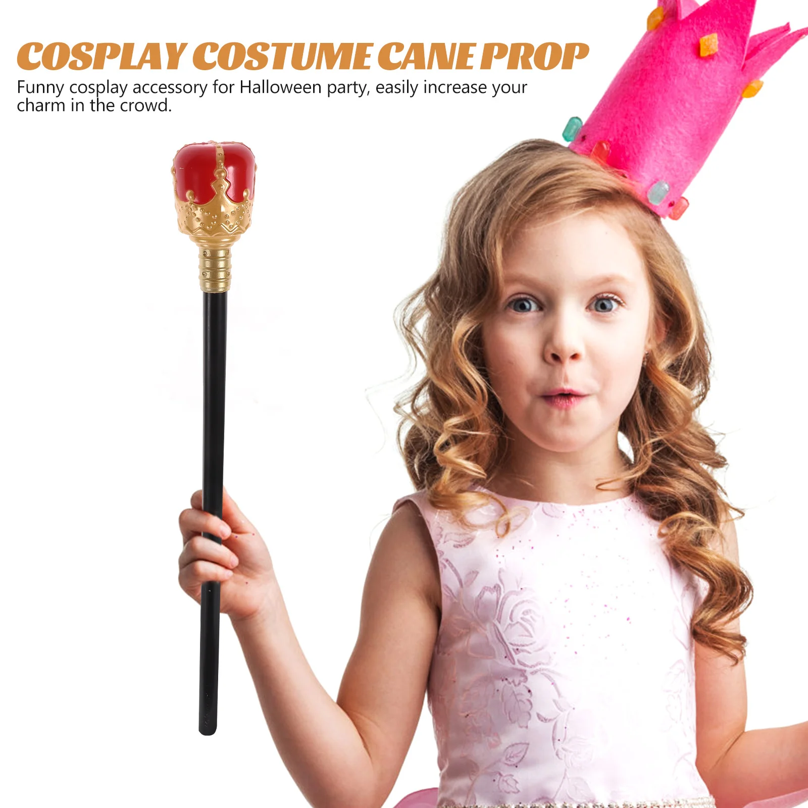 Halloween Cane Prop Small Monarch Cosplay Costume Accessory Party Decoration Walking Stick Fancy Cane Cosplay Supplies
