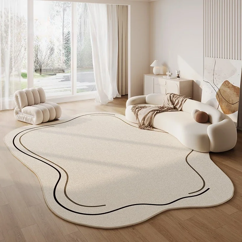 Special Shape Creative Carpet Comfortable Easy Clean Living Room Carpets Line Art Decorative Rugs Luxurious Striped Bedroom Rug