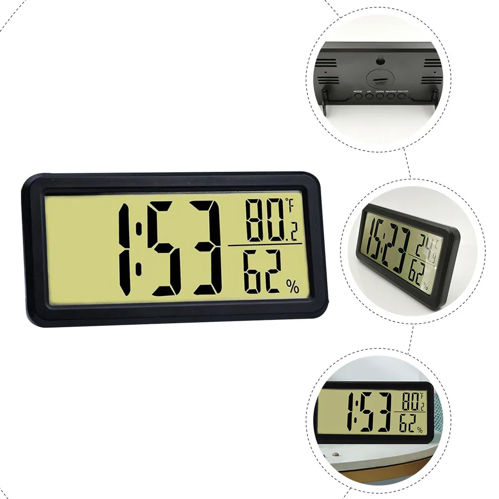 

Large Led Digital Alarm Clock Electronic Calendar Bedside Wall Desktop Household Decorative Clock For Bedroom Office Meeting