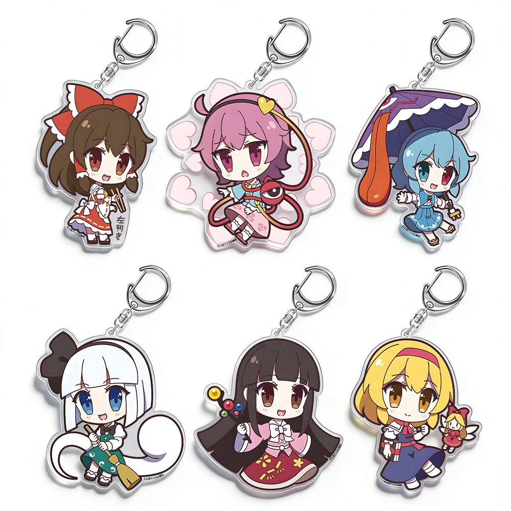 Porte-clés en acrylique Touhou Project Yuma Toutetsu Reimu Hakurei Youmu Konpaku Kogasa Tatara Eika Ebisu Benben Tsukumo, pendentif pour sac