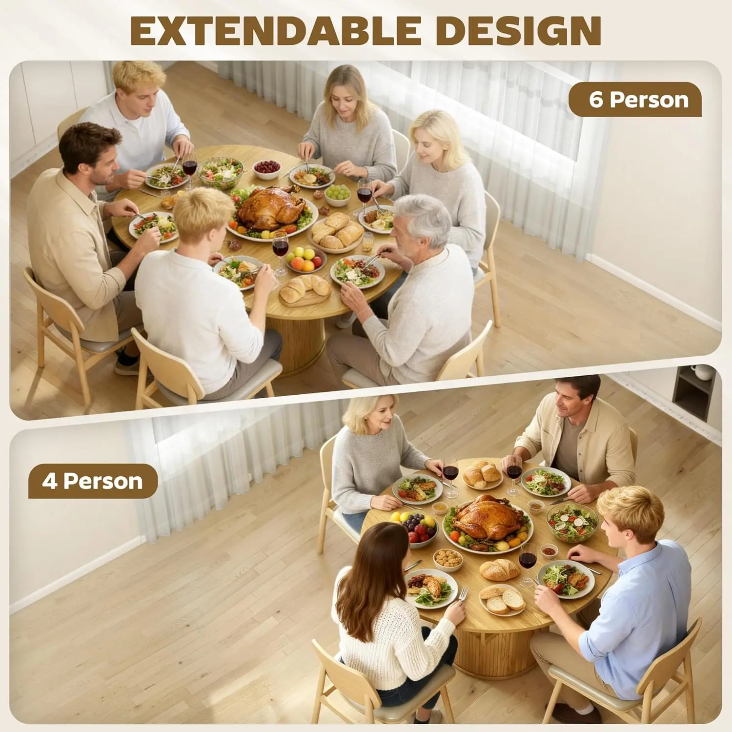 Thumbnail 4 - #4 Cheapest Extendable Dining Tables Deals You Can Get