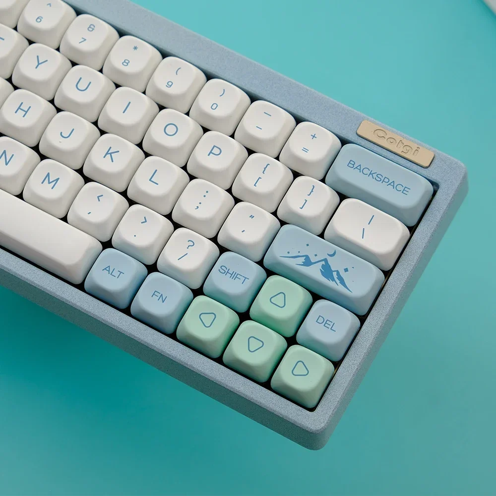 Snow mountain keycap PBT hot sublimation KOA height similar to MOA mechanical keyboard adaptation 61/68/84/98/108, etc