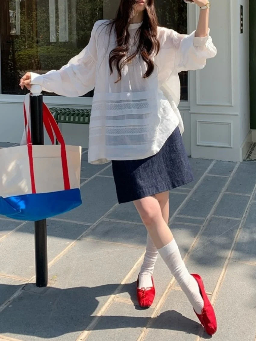 Alien Kitty Holiday Gonne Denim Allentato Donna Casual Chic Dolce 2025 Slim OL Dolce Nuovo Streetwear Estate Quotidiano Tutti i fiammiferi