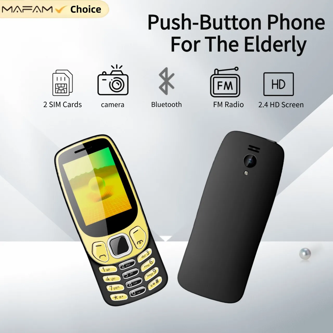 Mafam S3210 Low Radiation Large Display GMS 2G Small Size Bluetooth Three 3 Sim Cards 2.4