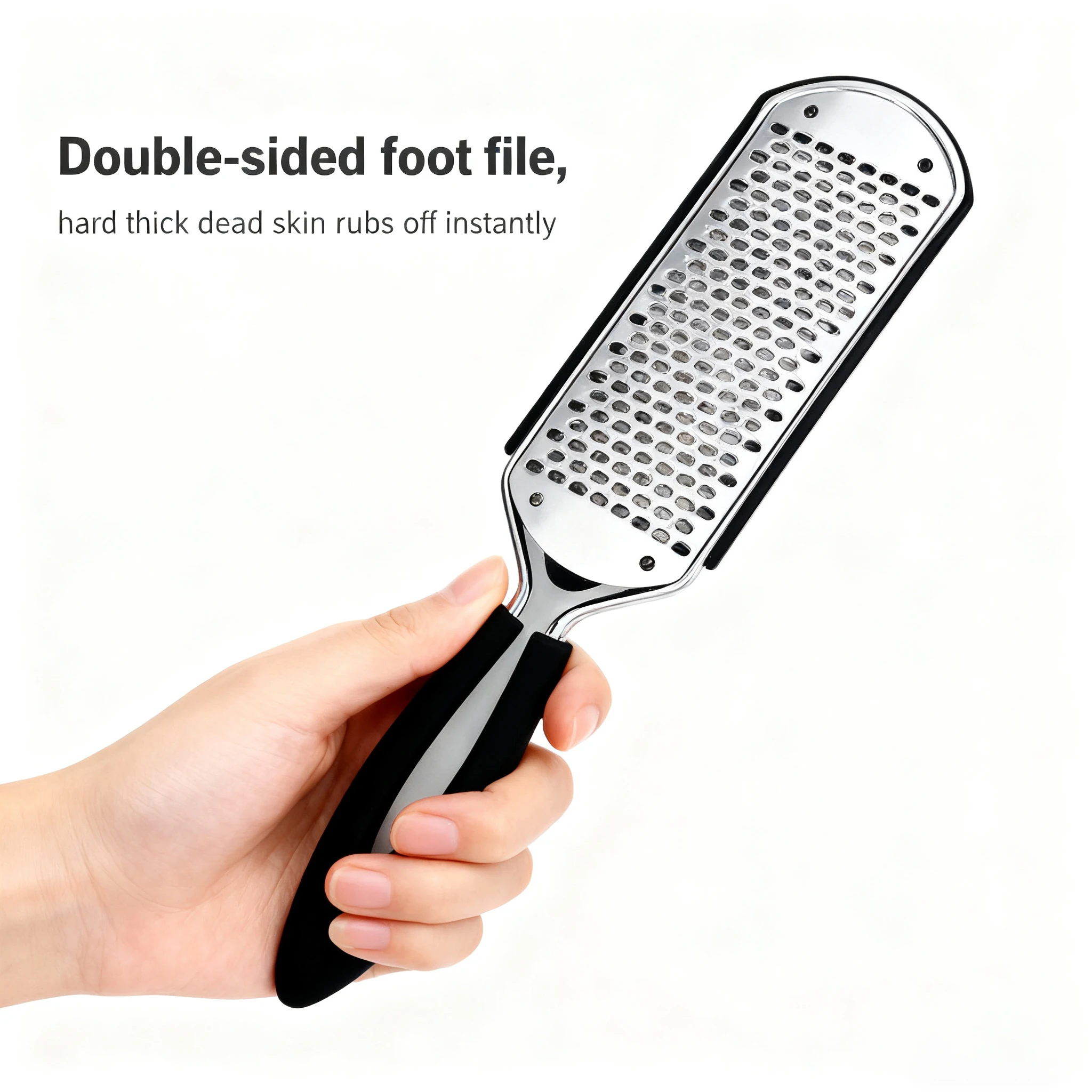 1 قطعة الفولاذ المقاوم للصدأ ملف القدم الاغتصاب الكالس بيليه مزيل الصلب الجلد الميت الحاويات الغسيل لإزالة كعب باديكير سبا أداة