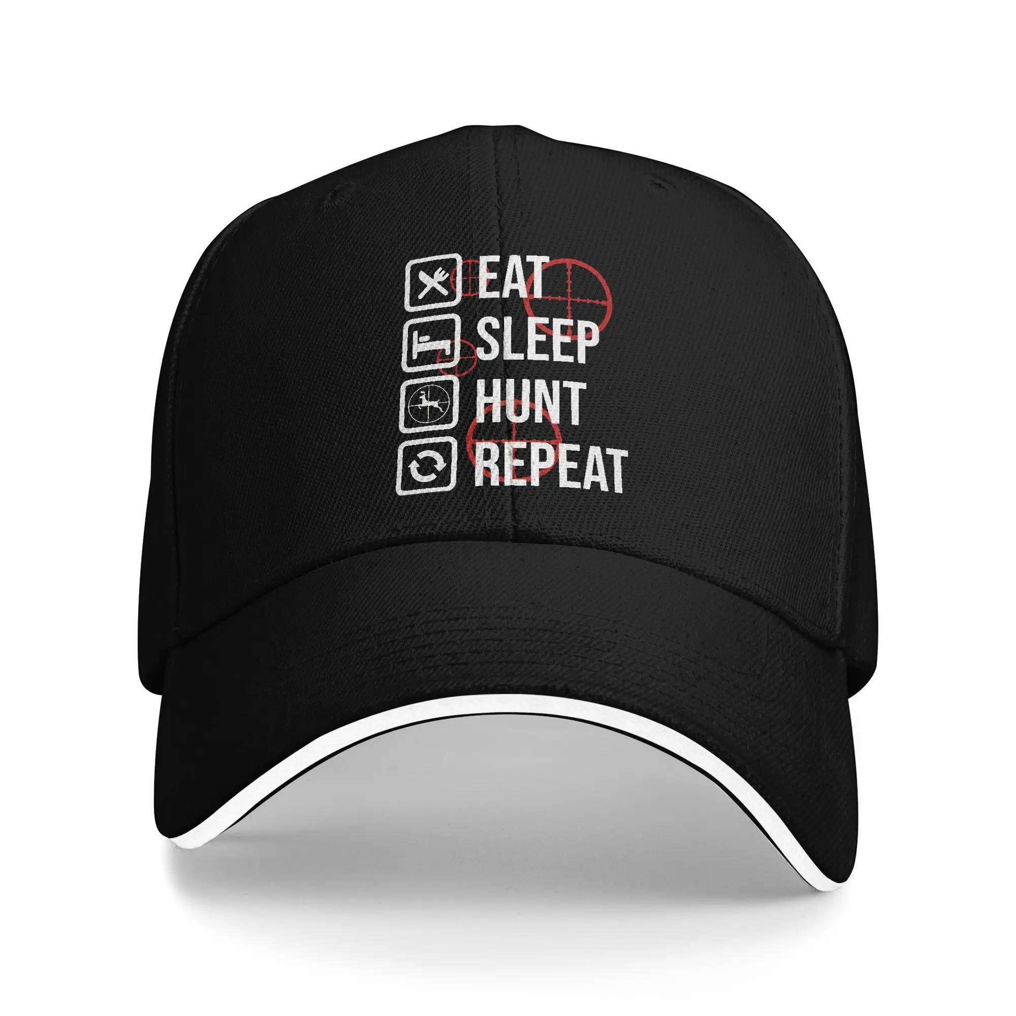 Monster Hunter Eat Sleep Hunt Repeat Gaming Baseball Cap Women Men Design Trucker Hat Spring Fashion Outdoor Gym Baseball Caps